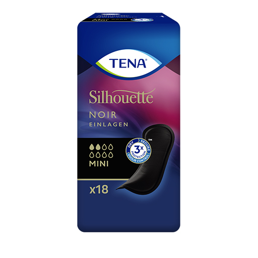 TENA SILHOUETTE Inkontinenz Einlagen mini noir  18 St