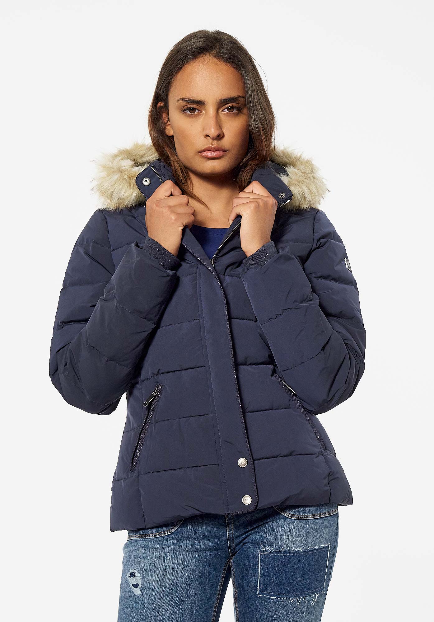 DIBBY  Doudoune bleue Femme