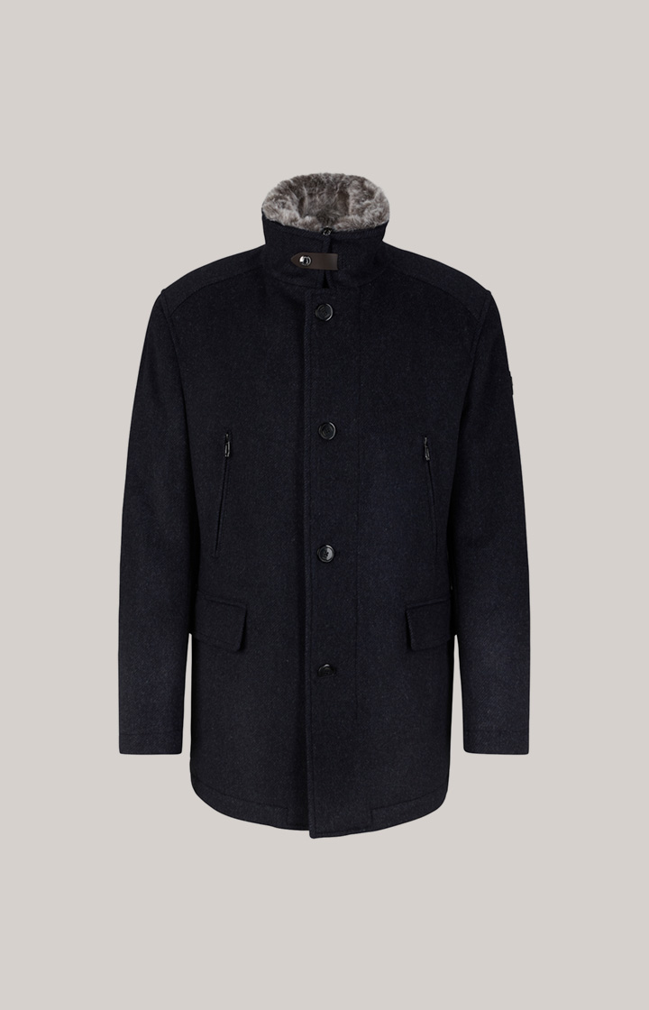 Mantel Gary in Navy meliert