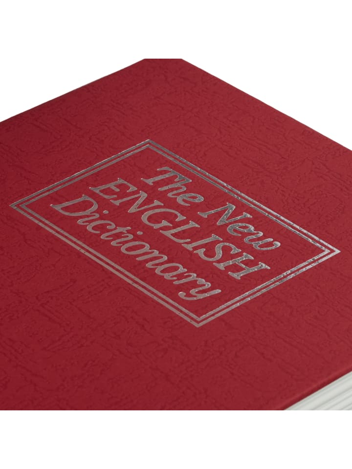 relaxdays Buchtresor Wörterbuch in Rot - (B)15,5 x (H) x (T)5,5 cm günstig kaufen onesize