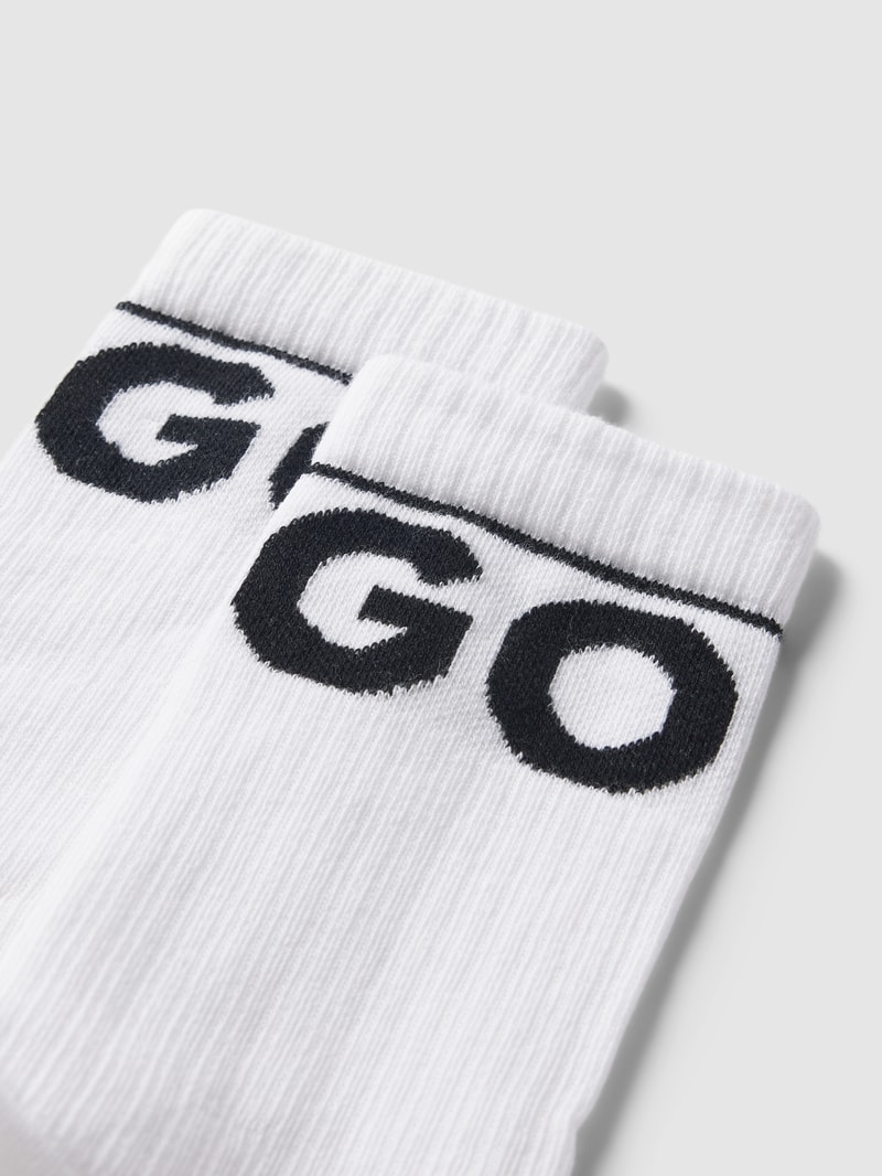 Socken mit Label-Stitching im 2er-Pack in weiß