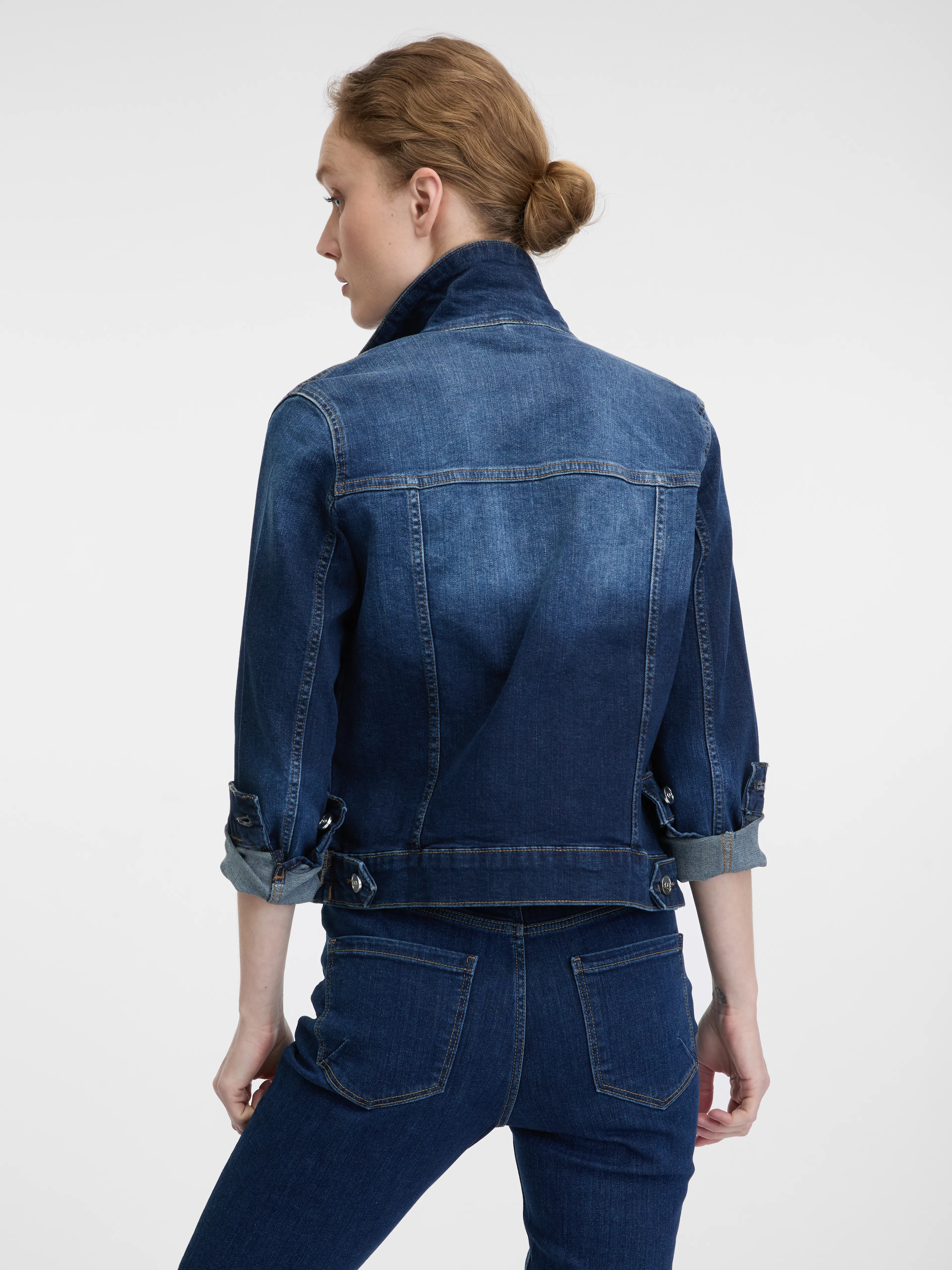 Dunkelblaue Damen-Jeansjacke ORSAY
