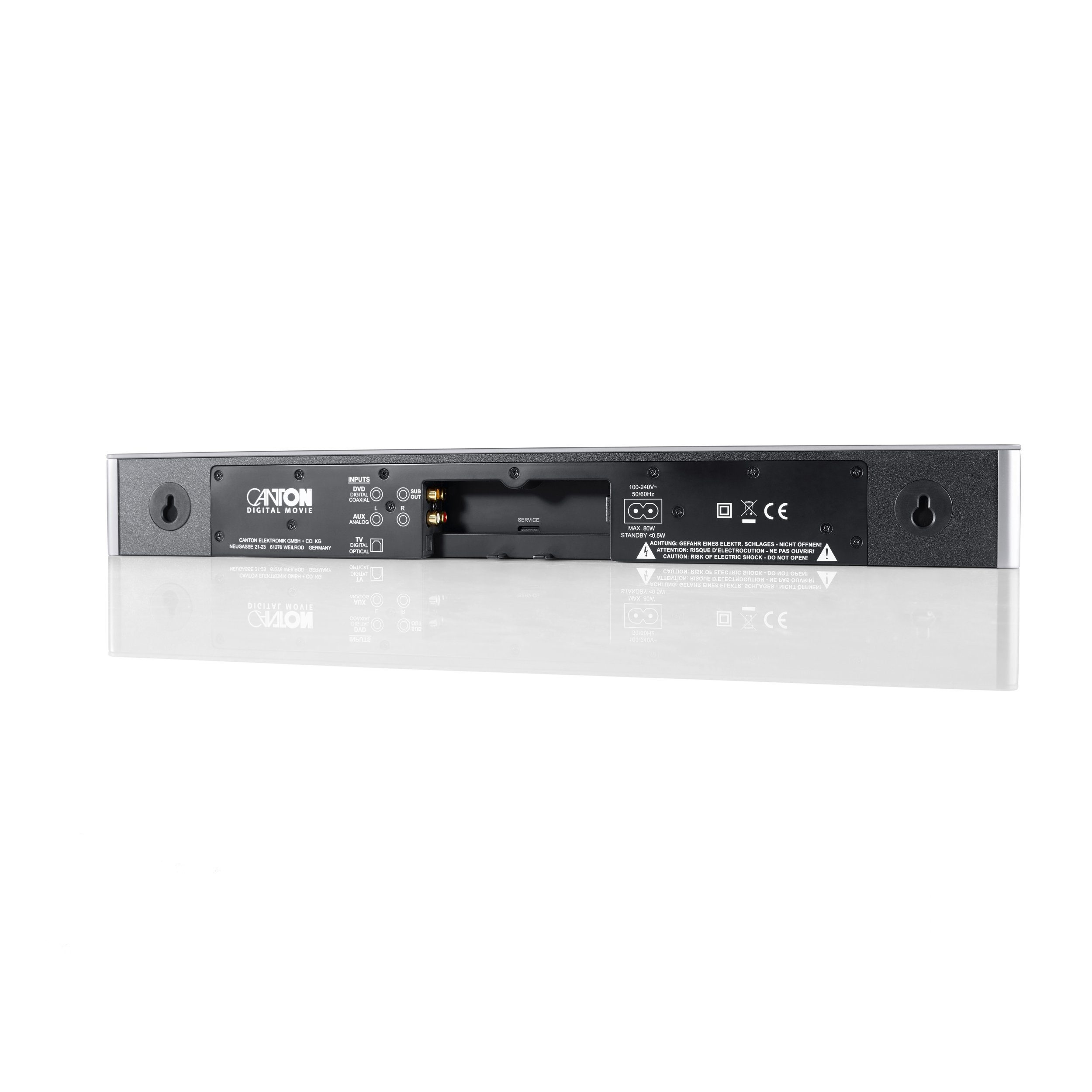 CANTON DM 5 silber mit Glas Soundbar (Bluetooth, 120.0 W)