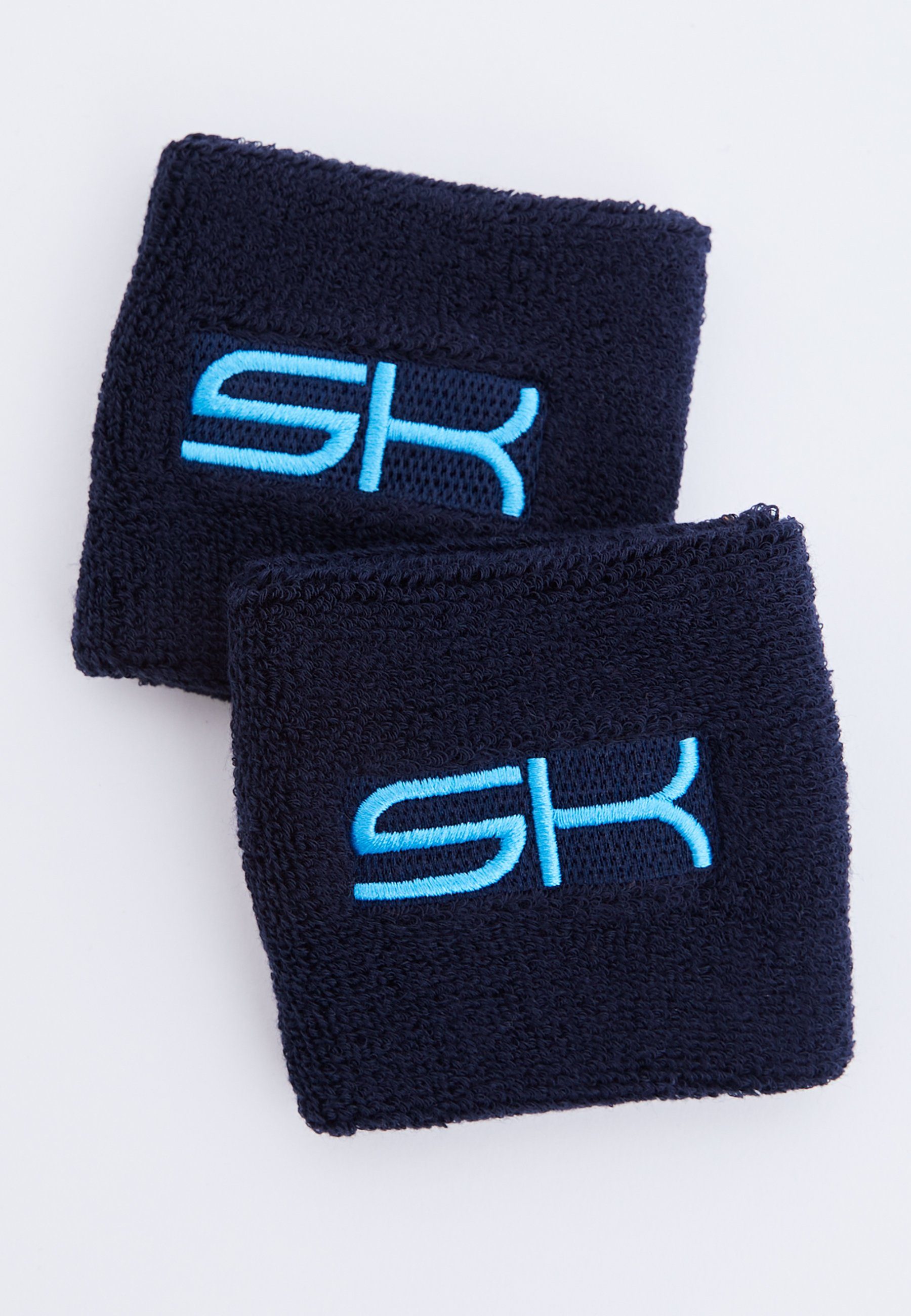 SPORTKIND Schweißband Tennis Schweißbänder klein 2er Set unisex Kinder & Erwachsene, navy blau