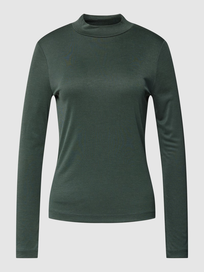 Longsleeve mit Stehkragen in khaki