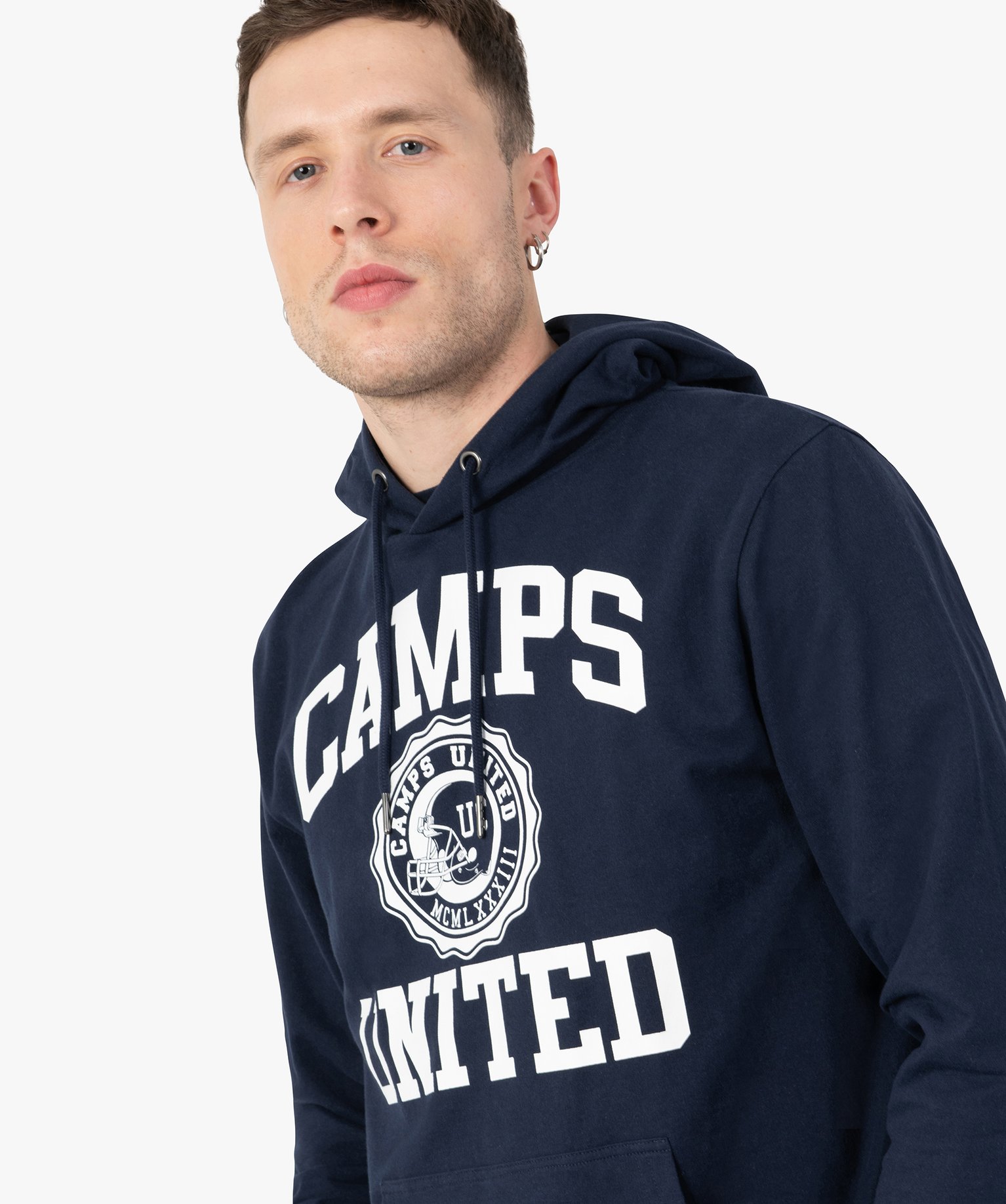 Sweat homme à capuche avec motif XXL – Camps United bleu | GEMO