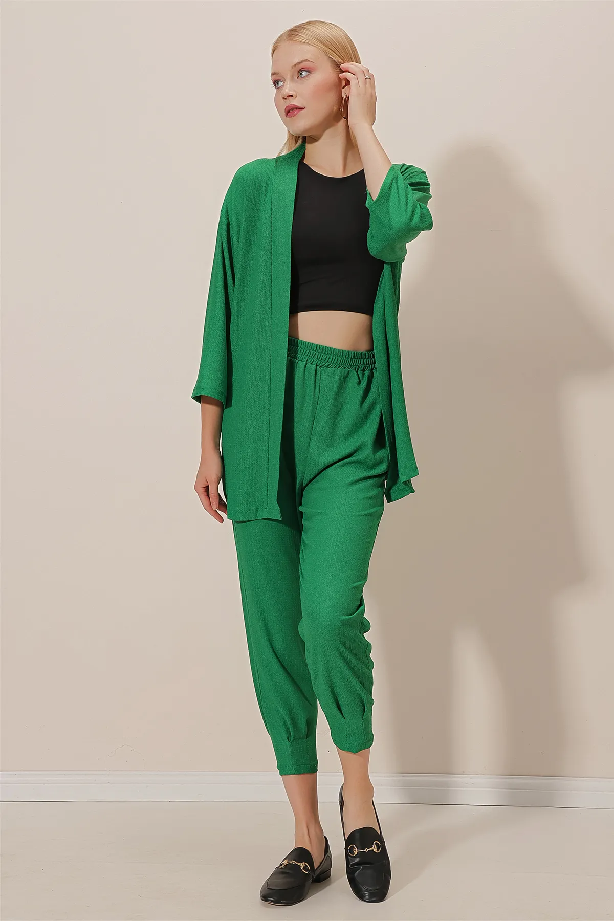 HAKKE  Bürümcük Cardigan-Hosen-Set
