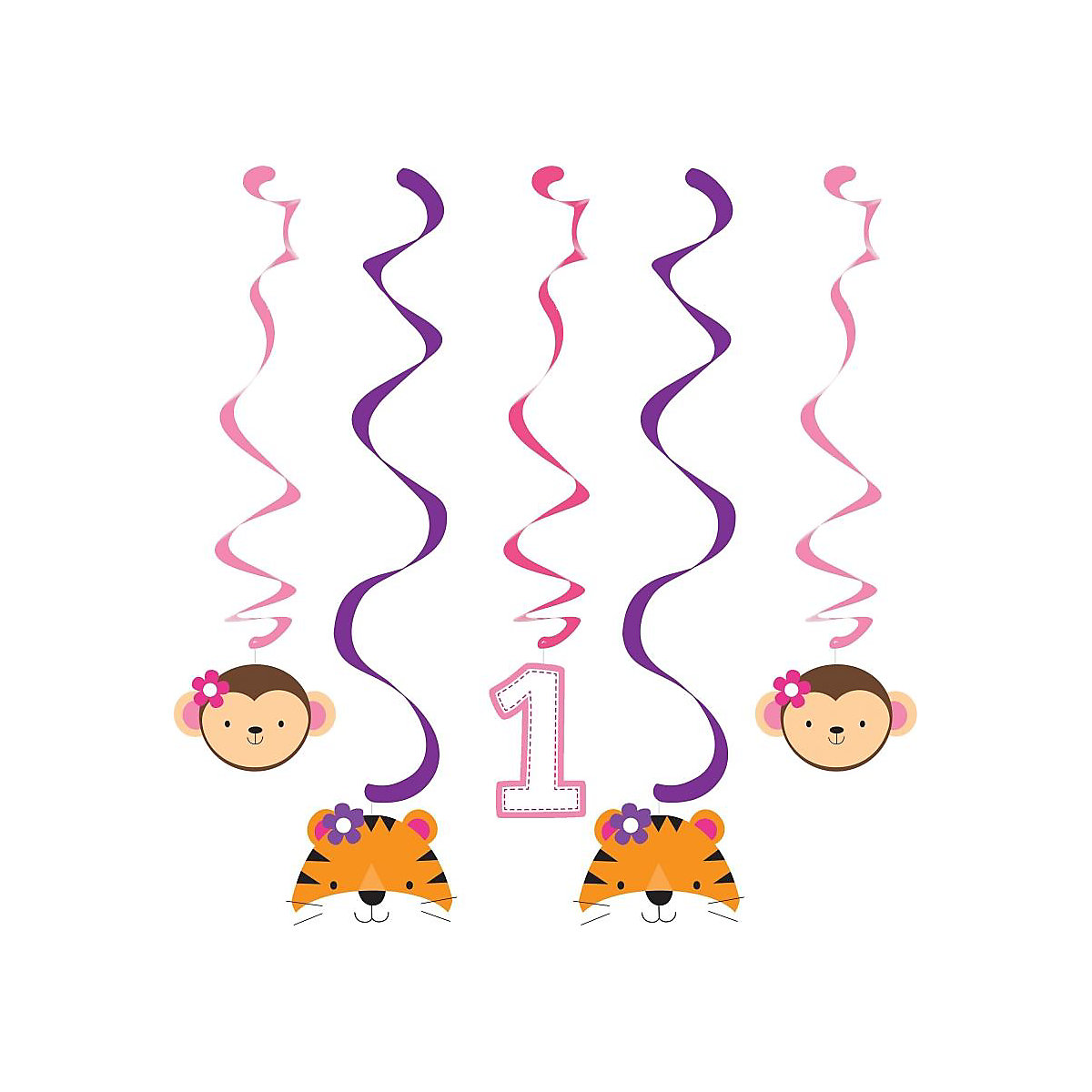 Hängedekoration Mein 1. Geburtstag Mädchen, 5-tlg.