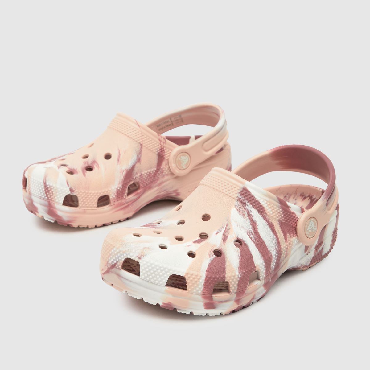 Crocs rózsaszín multi classic márványos klumpa lány junior szandál