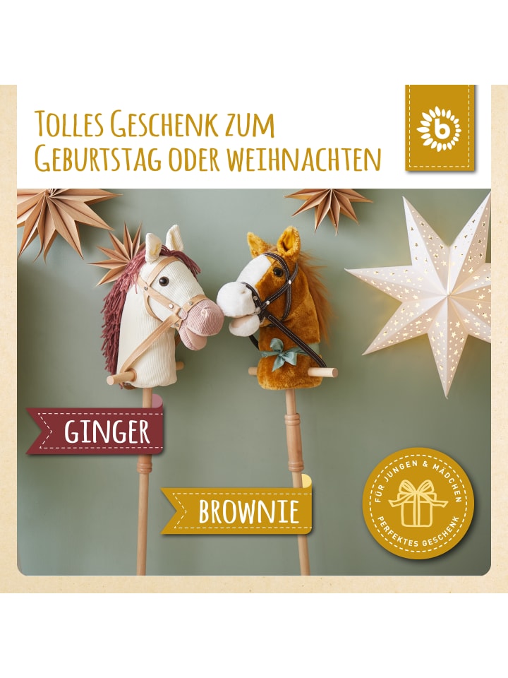 Bieco Spielwaren Steckenpferd Holz Brownie in Braun günstig kaufen onesize