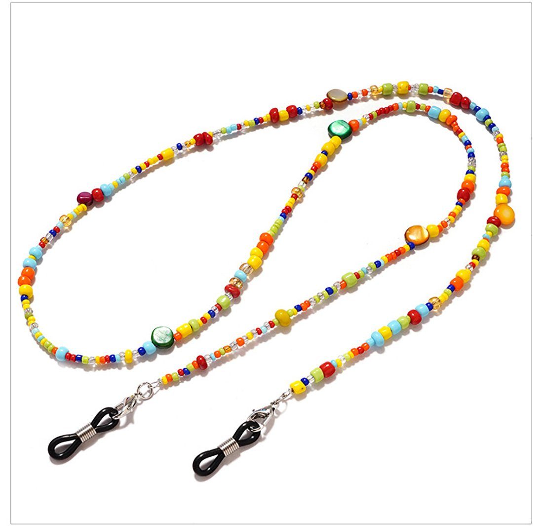 Deliana.makeup Brillenkette Brillenkette Einstellbare Gummi- mit Bunte Perlen
