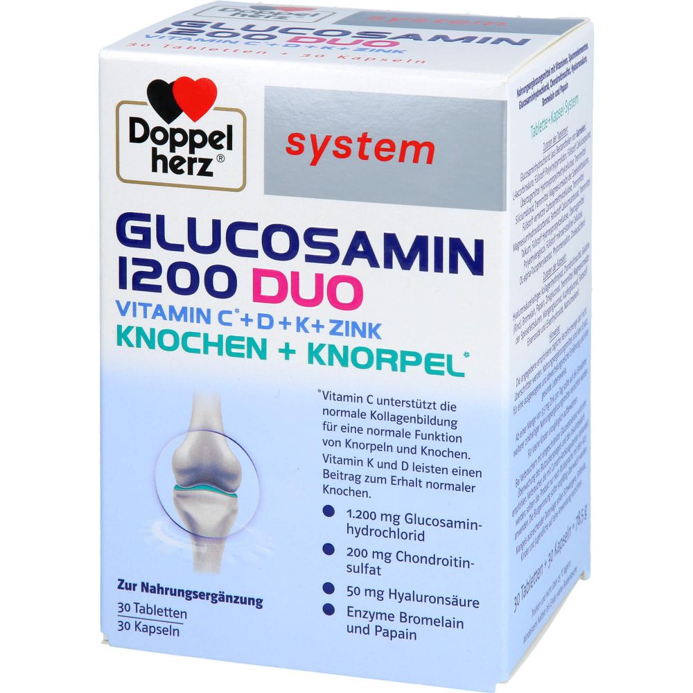 DOPPELHERZ Glucosamin 1200 Duo system Kombipackung