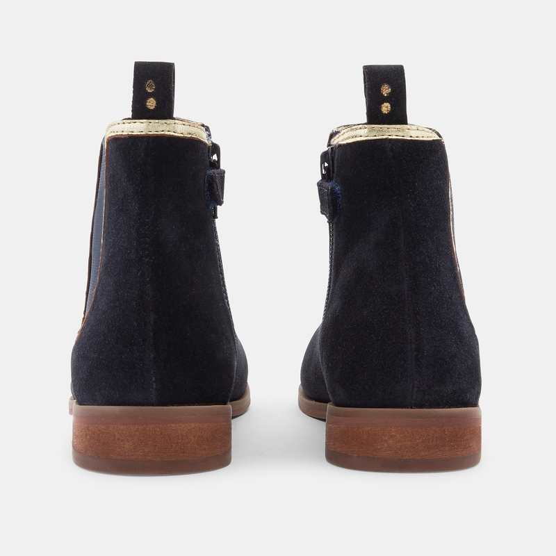 Boots chelsea zippées bleues fille