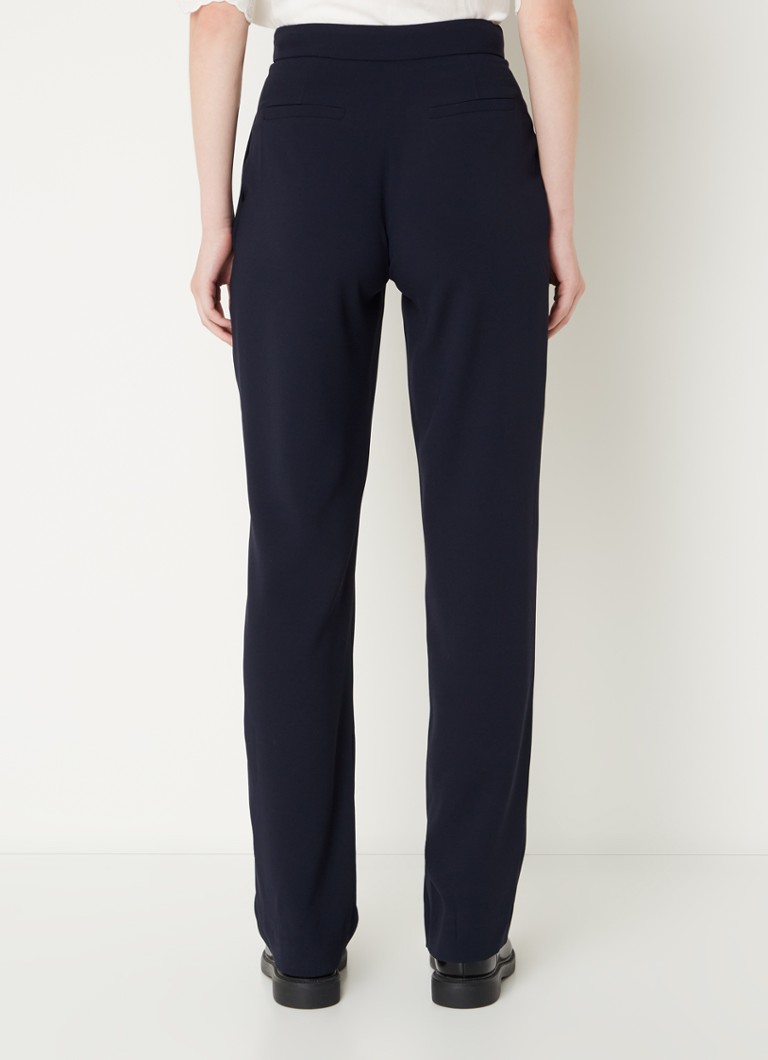 Calças Claudie Pierlot Parfum de cintura alta e corte reto com bolsos laterais.