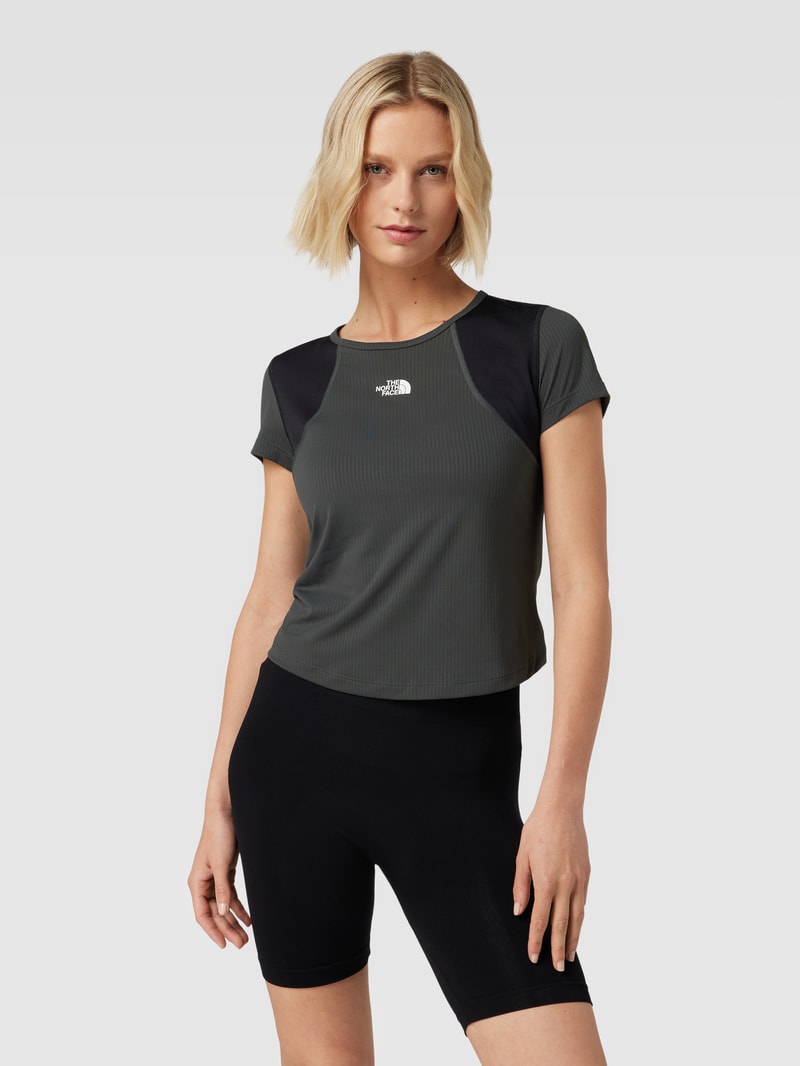 T-Shirt mit Label-Print Modell 'LIGHTBRIGHT' in graphit