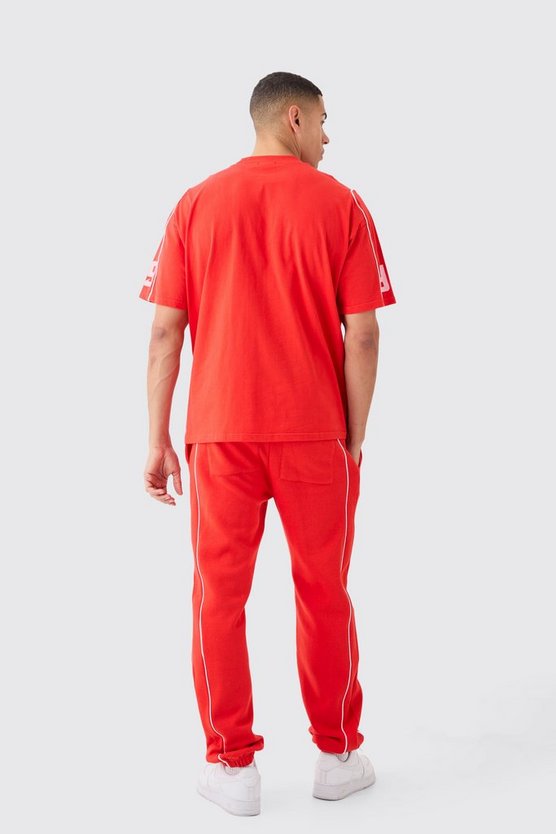 Oversize T-Shirt und Jogginghose mit Universal-Print