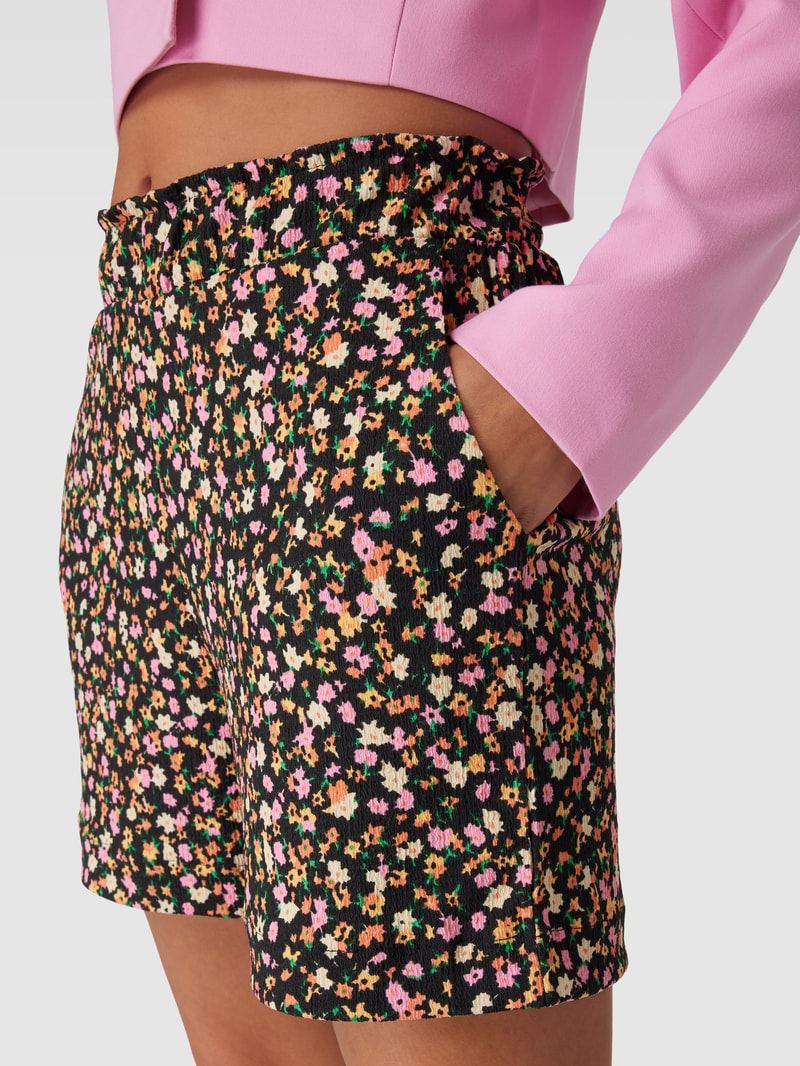 Shorts mit Allover-Muster Modell 'EASY' in pink
