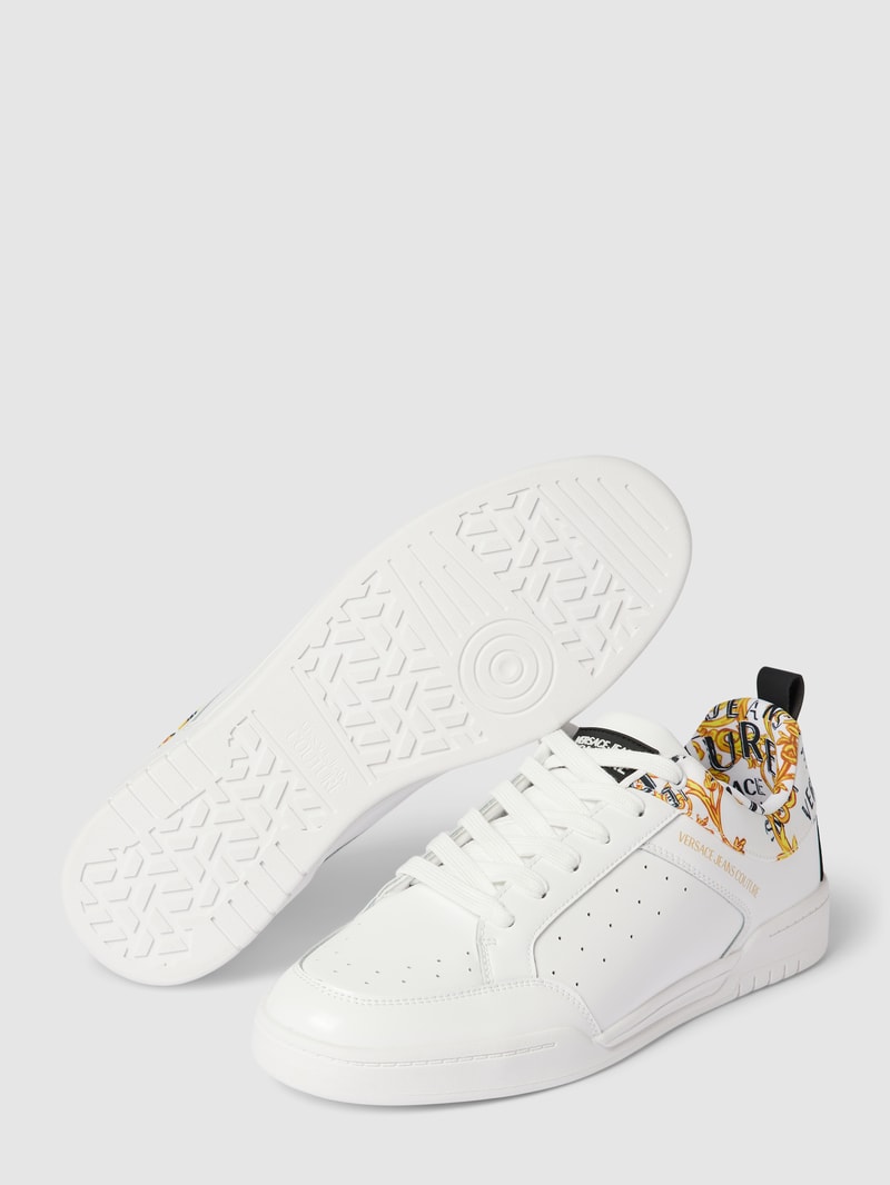 Sneaker mit Label-Details Modell 'BROOKLYN' in weiß