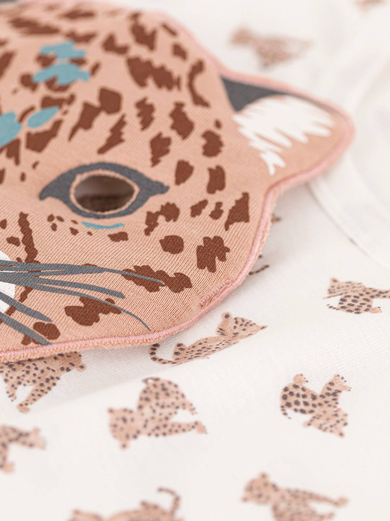 Ensemble pyjama léopard + masque PETIT BATEAU blanc