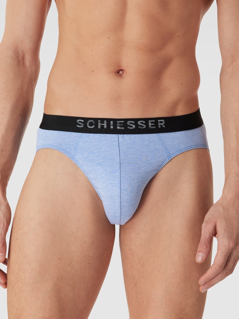 Slip mit elastischem Bund in bleu