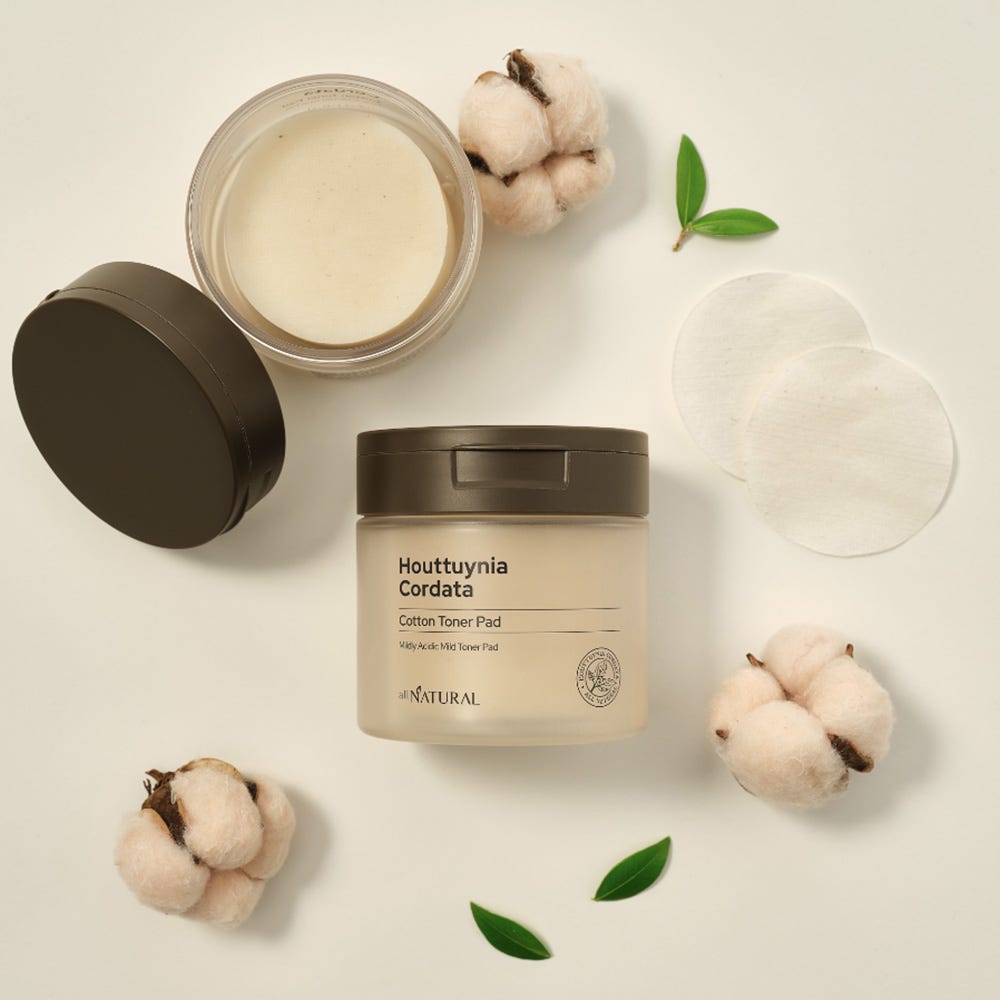 allNATURAL Houttuynia Cordata Cotton Toner Pad 60 Stück