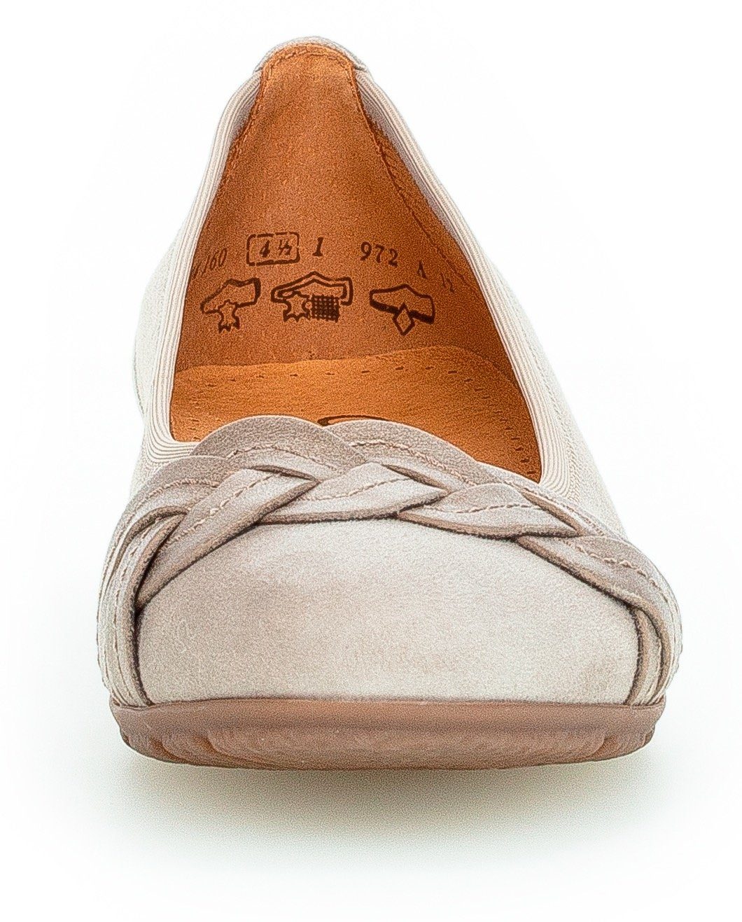 Gabor Ballerina mit Zierriegel im Metalliclook