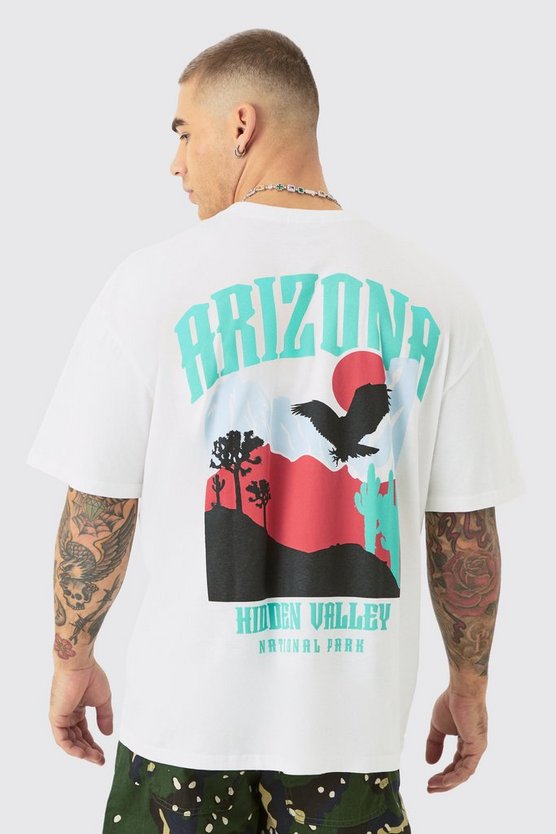 Oversize T-Shirt mit Arizona-Print