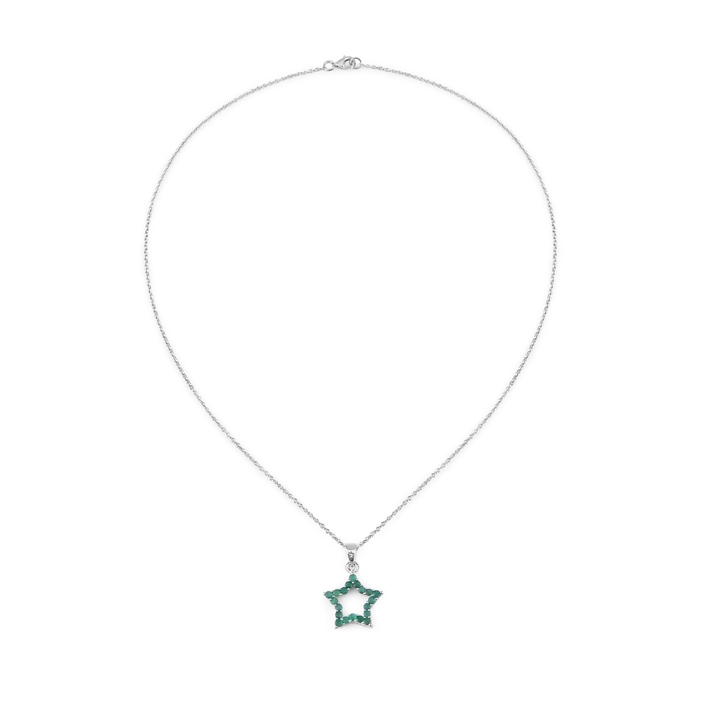 Rafaela Donata Chaîne Étoilé Argent sterling Emeraude en Argent Bijoux