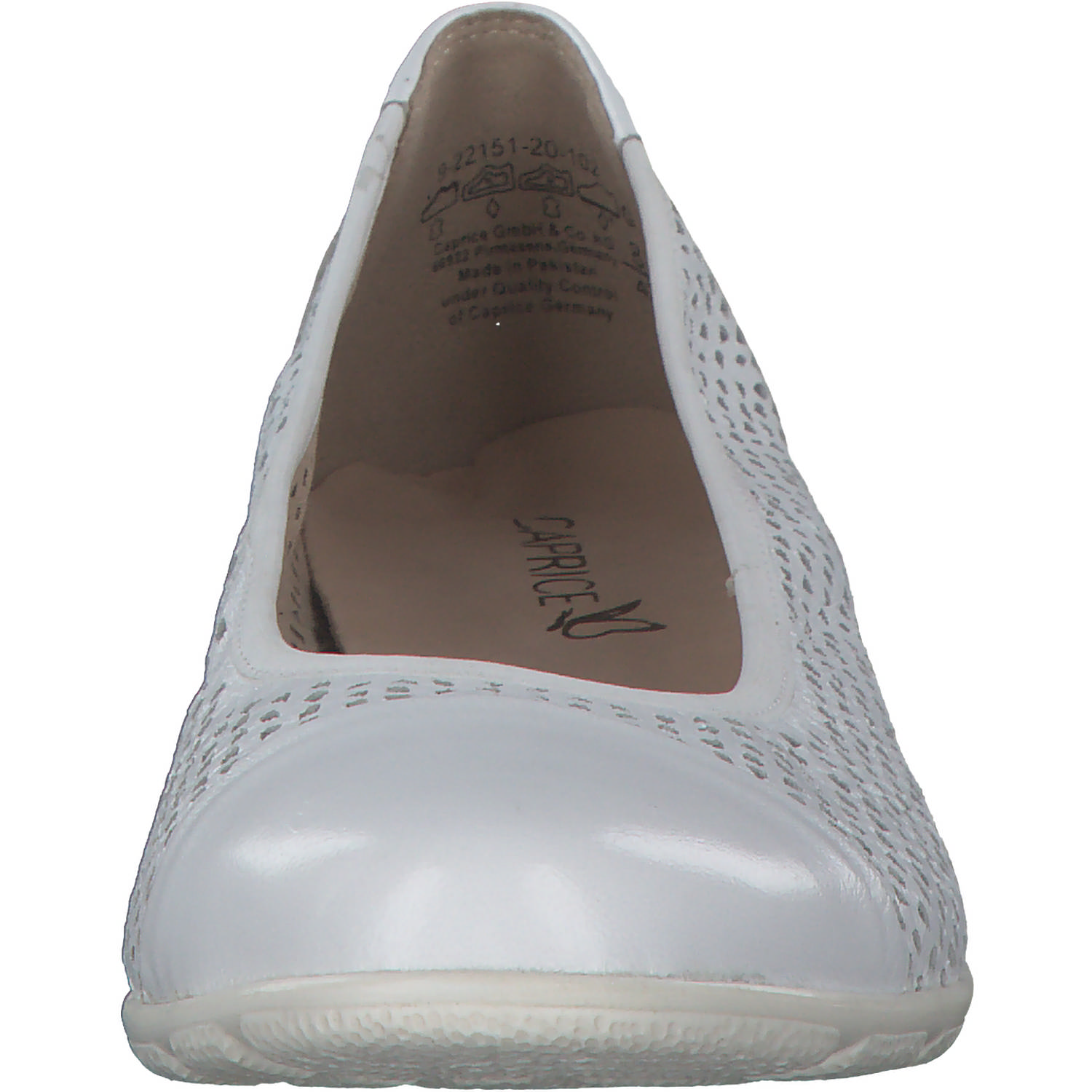 Caprice 22151, Ballerinas, Damen, WHITE NAPPA