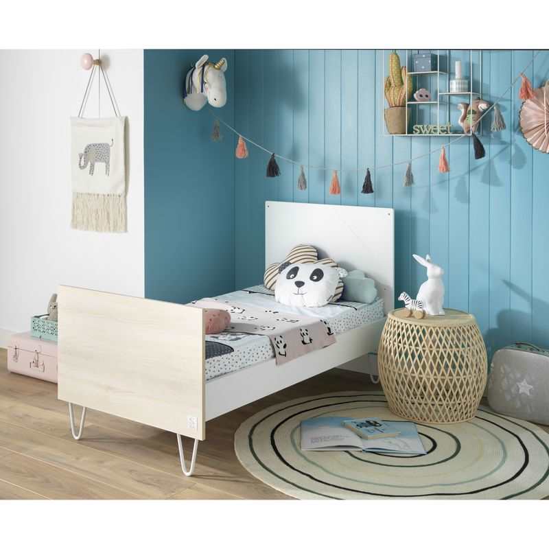 Lit bébé évolutif en lit junior Little big bed 140x70 Happy