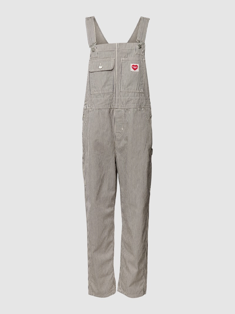 Latzhose mit Streifenmuster Modell 'W’ TERRELL' in blau