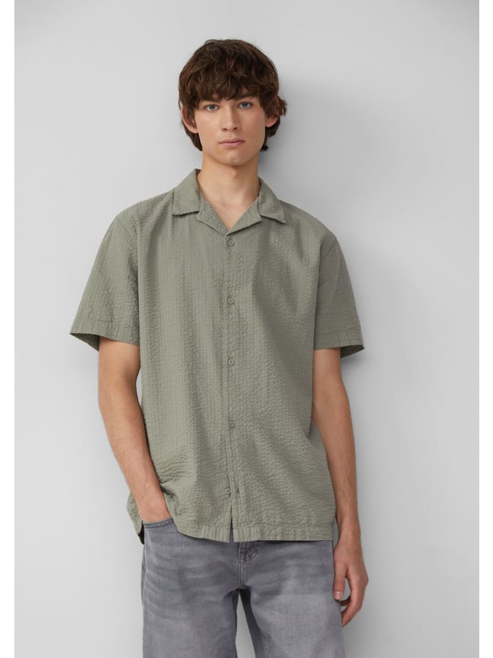 QS Hemd kurzarm in Olive günstig kaufen
