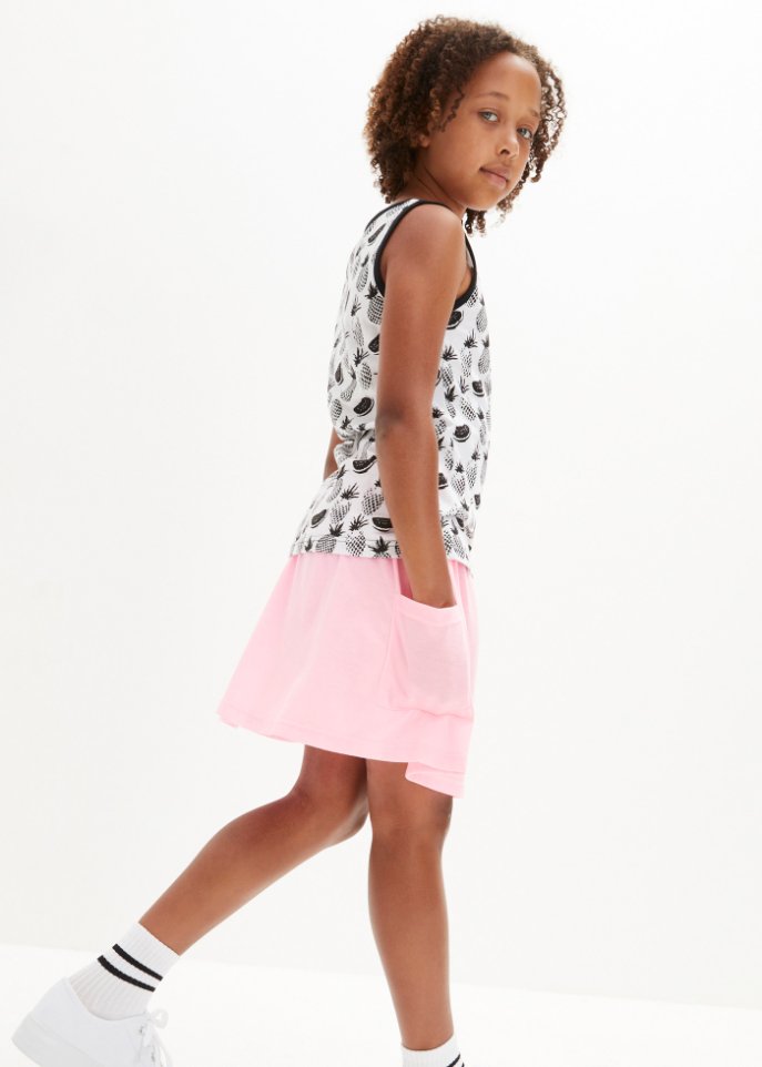 Mädchen Top + Shorts + Rock (4-tlg. Set)