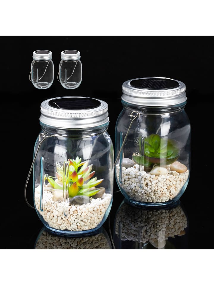 relaxdays 4x Solarlampe in Transparent günstig kaufen onesize
