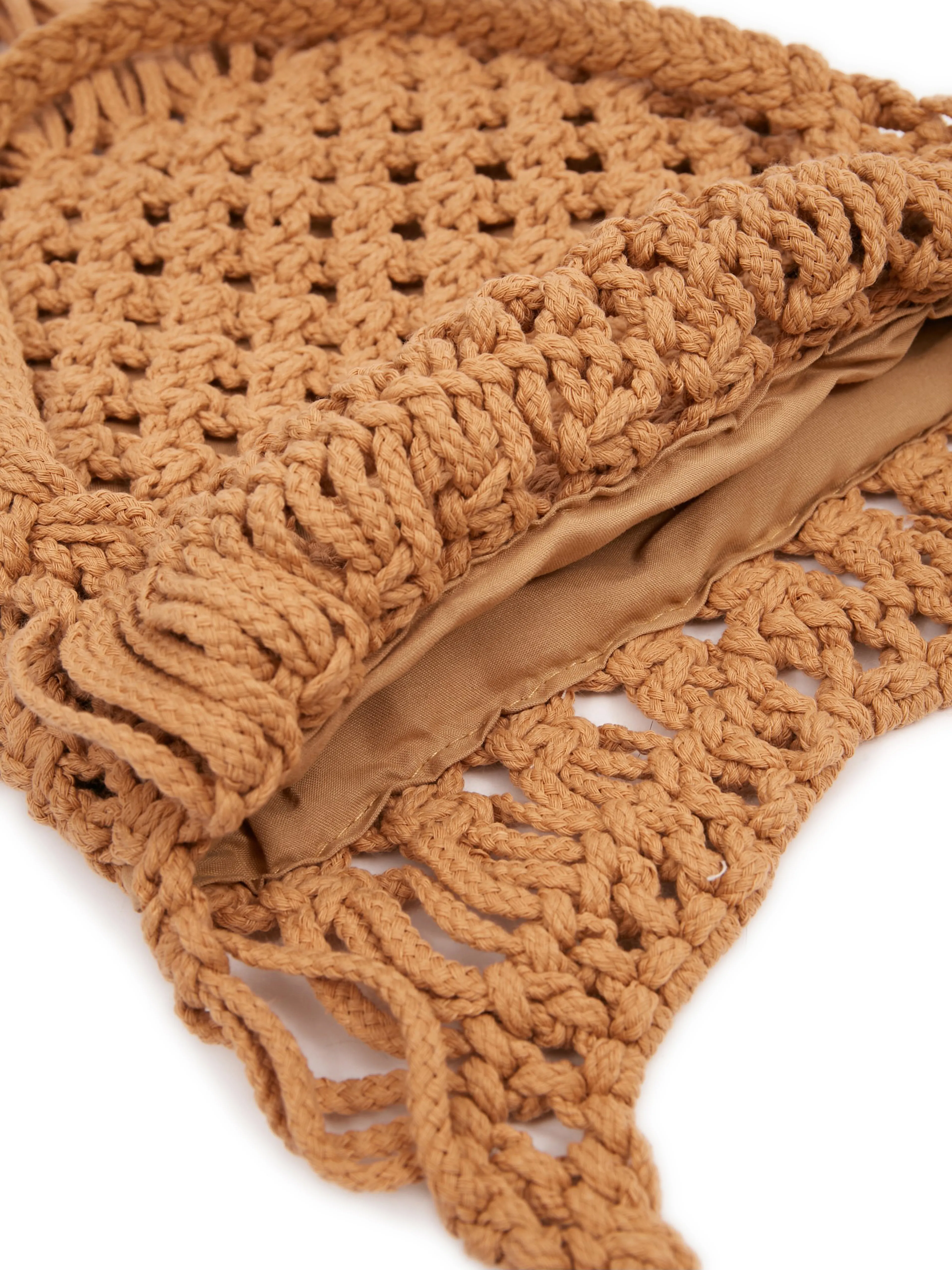 Braune Damenstricktasche mit dekorativem Detail ORSAY