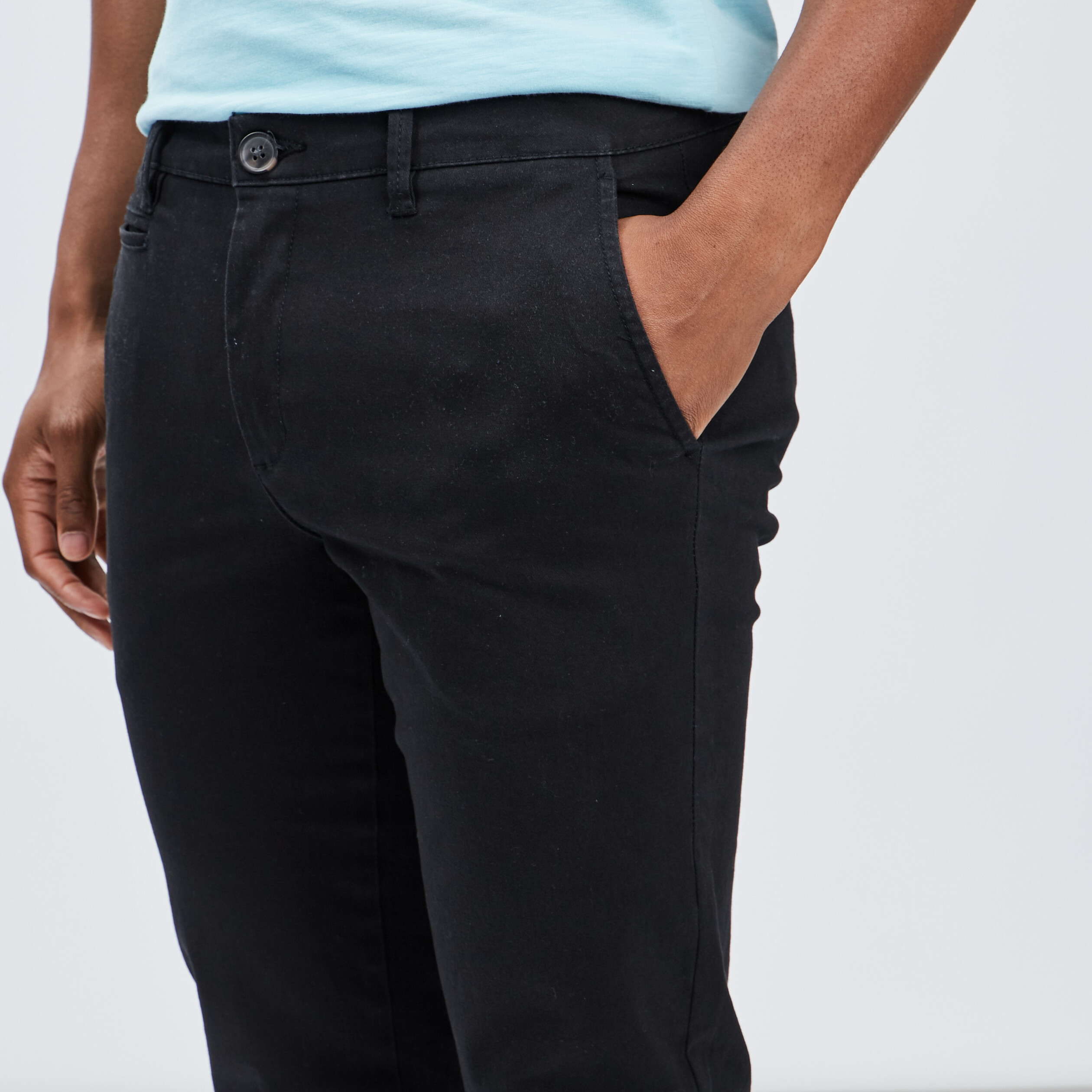 Pantalon chino noir homme | La Halle