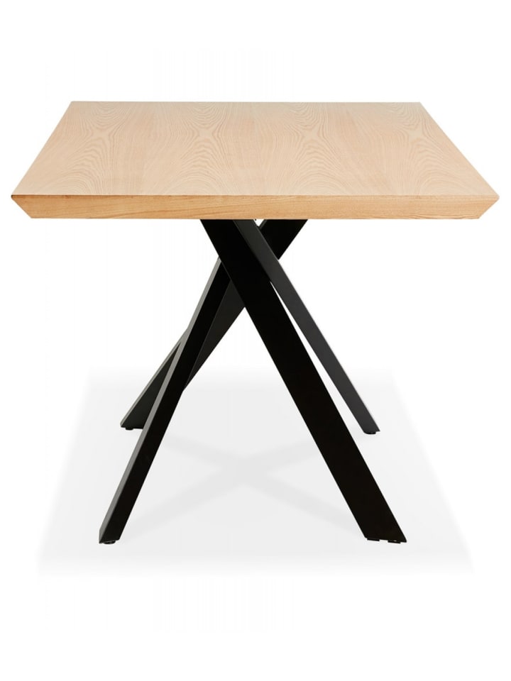 KADIMA DESIGN Esstisch WALABY Industriedesign | Designer Esszimmertisch in Beige-Schwarz günstig kaufen onesize