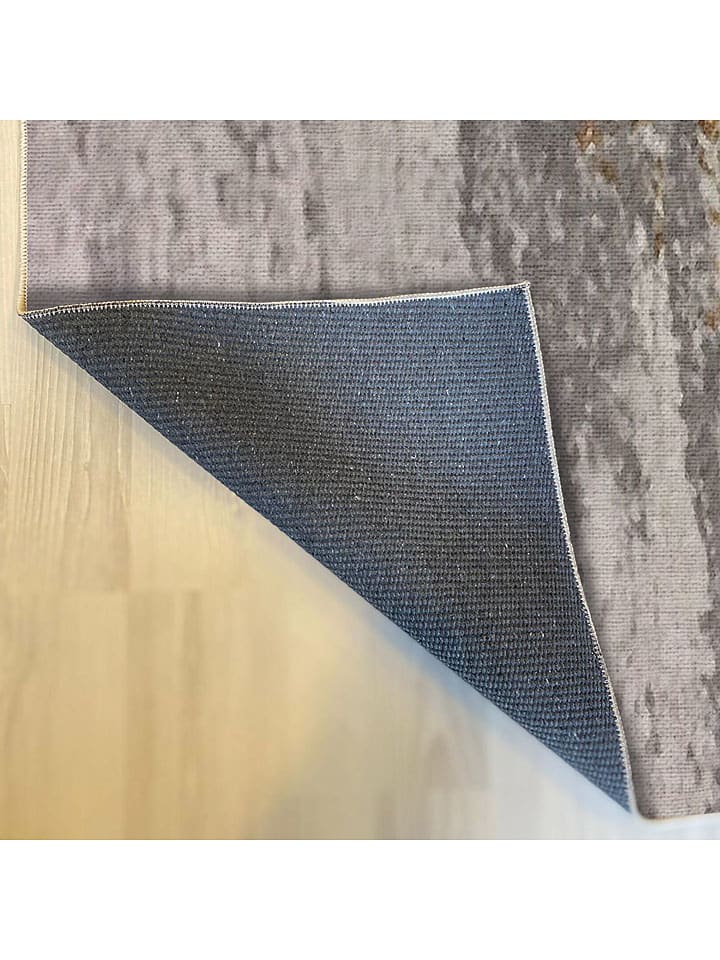 Conceptum Hypnose Baumwoll-Teppich ''Woopamuk271'' in Grau/ Gold günstig kaufen