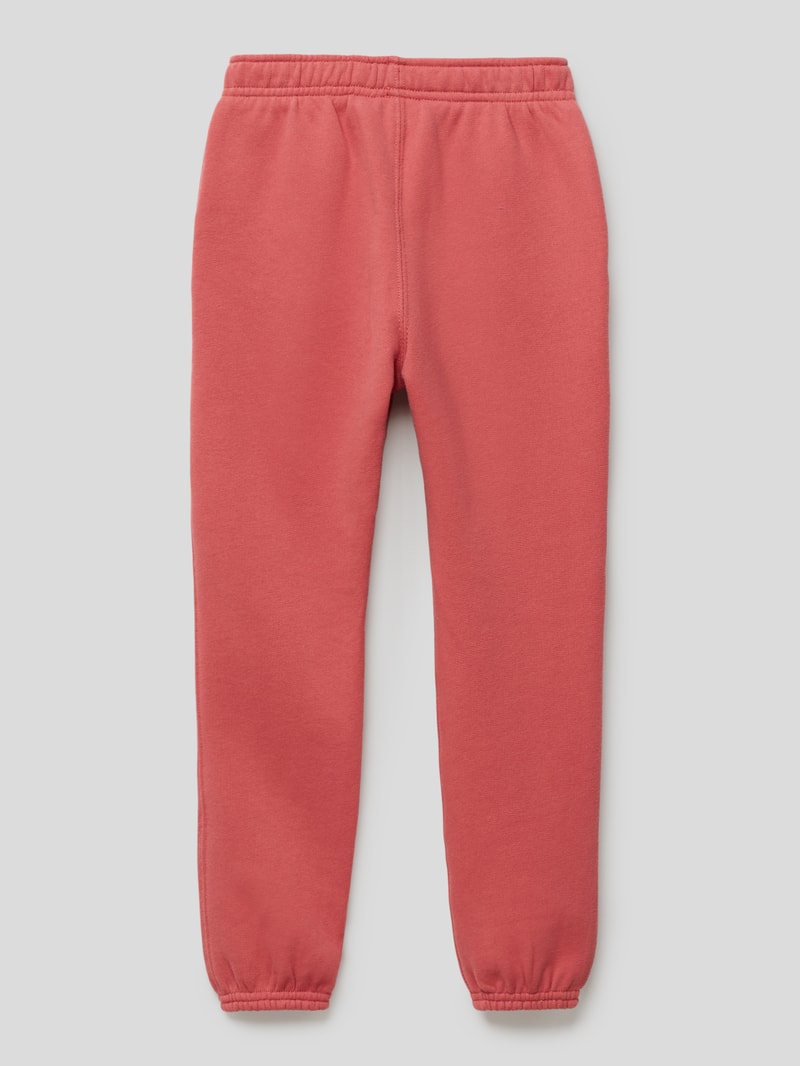 Sweatpants mit Logo-Stitching in apricot