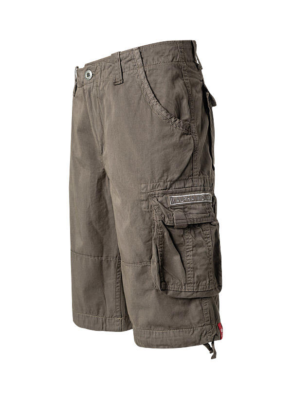 ALPHA INDUSTRIES, Cargoshorts, Regular Fit, Baumwolle, grau