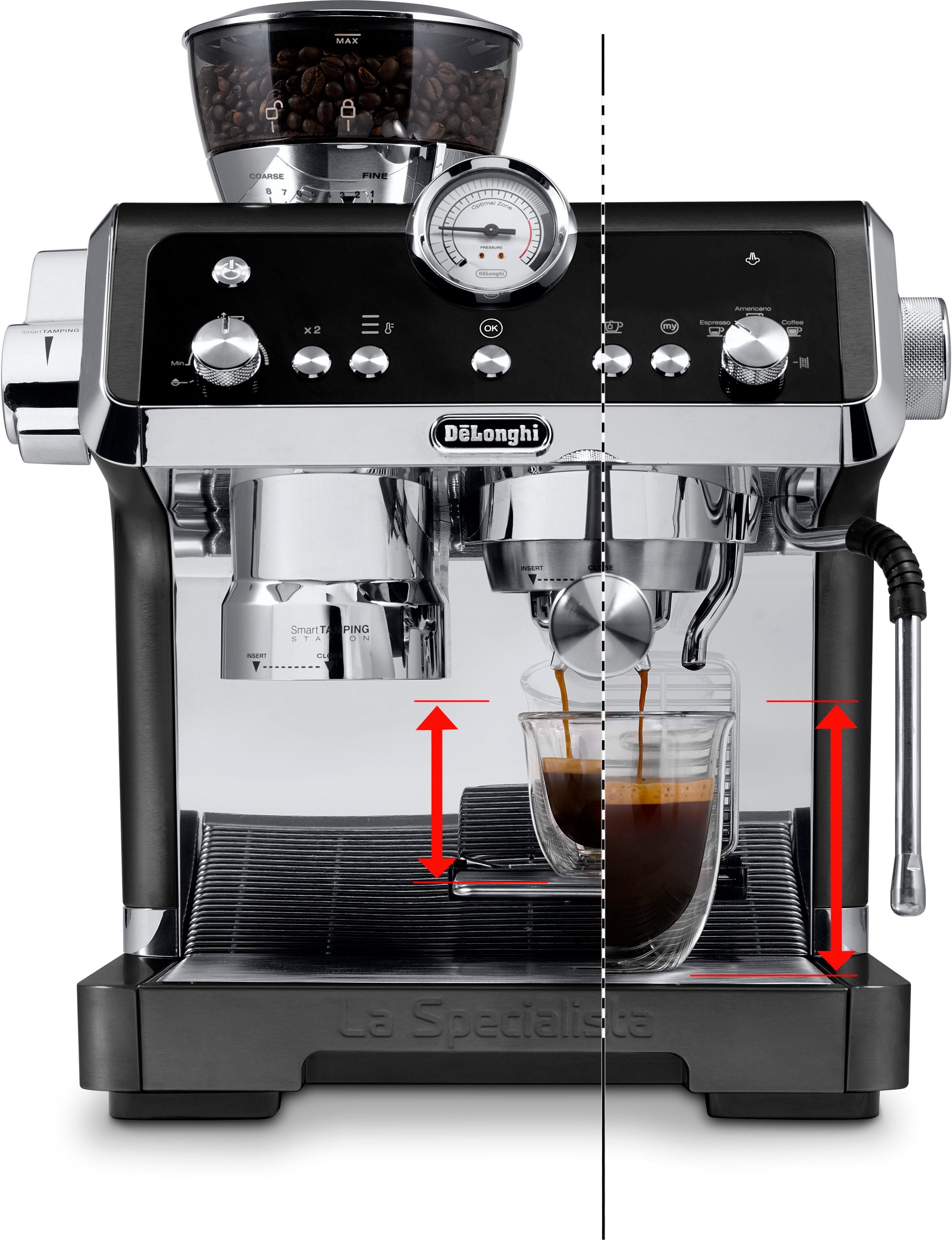 De'Longhi Siebträgermaschine La Specialista Prestigio EC9355.BM, inkl. 250g Kimbo Classic im Wert von UVP € 6,49