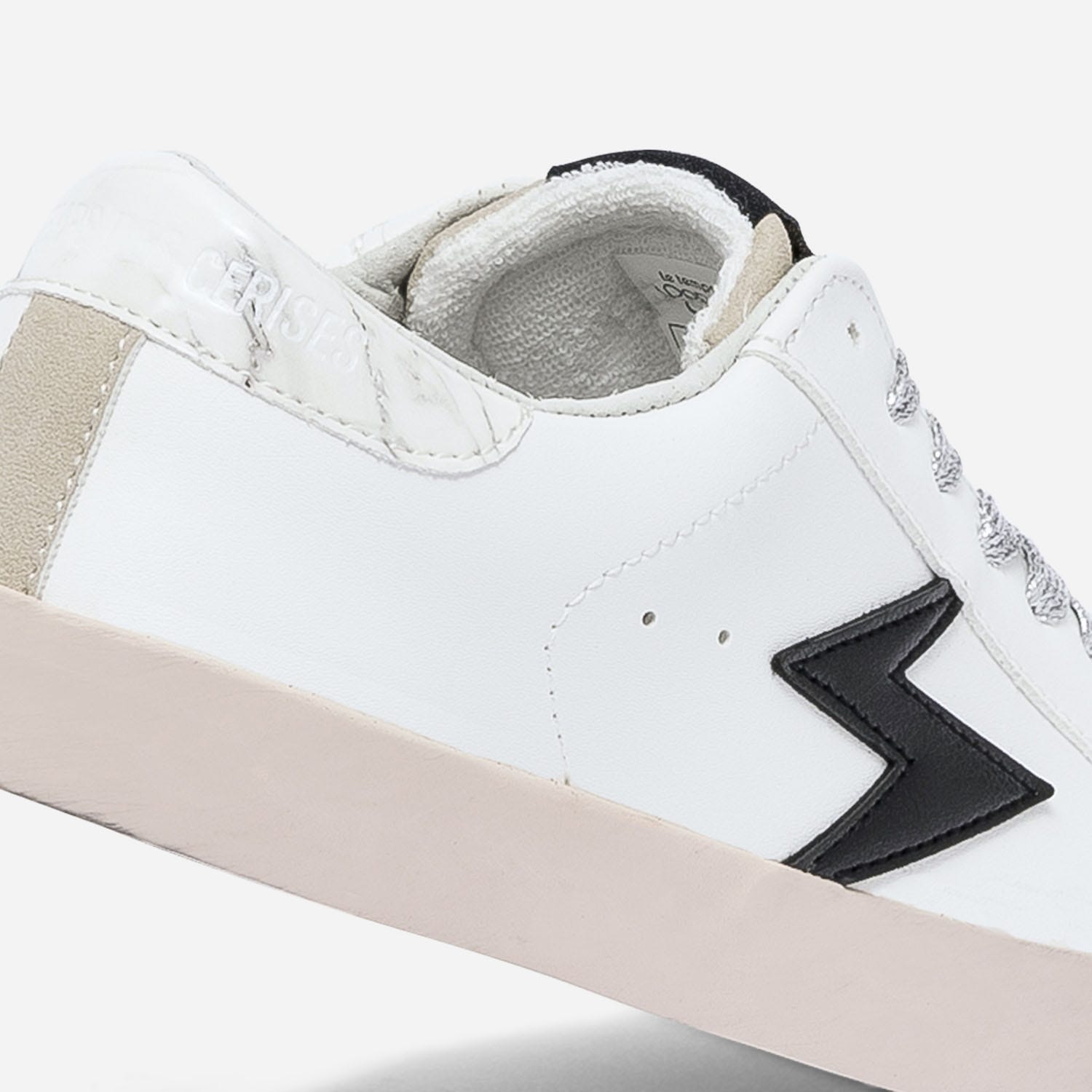 Tennis LE TEMPS DES CERISES blanc et beige