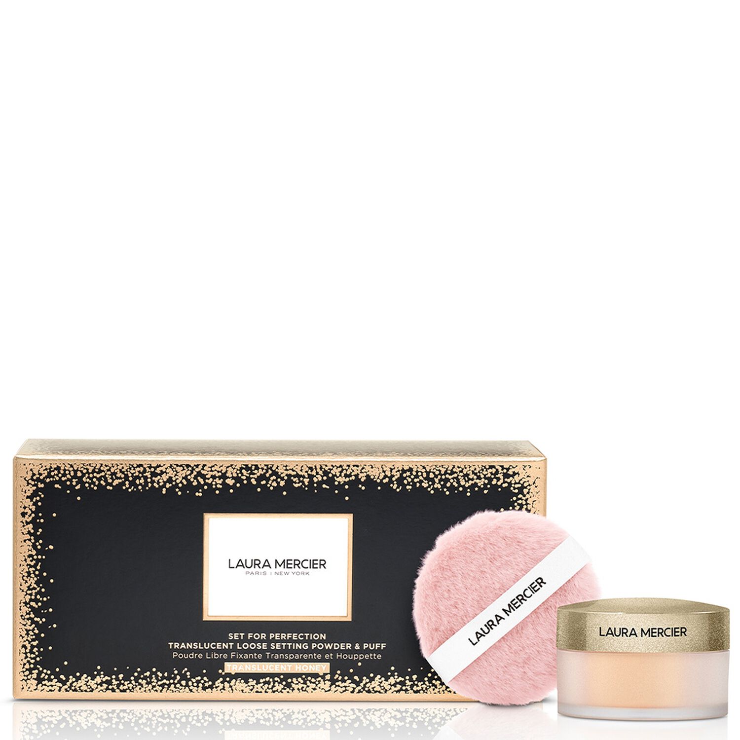 Laura Mercier Set For Perfection Poudre Libre Fixante Transparente et Houppette