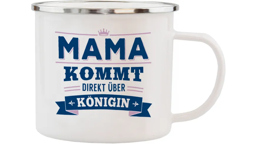 H&H Echter Kerl Emaille-Becher Mama