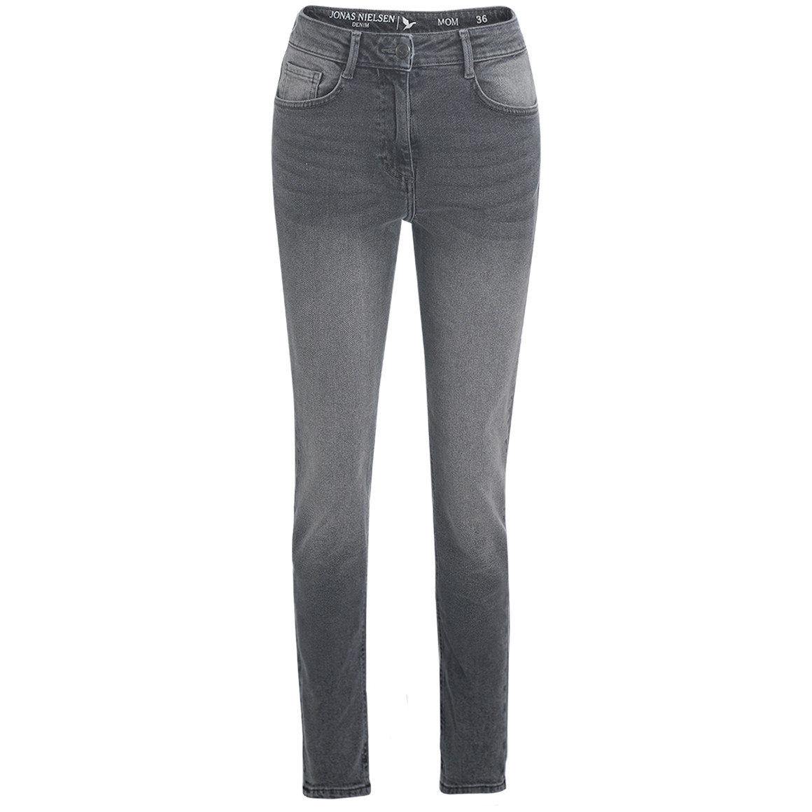 Damen Mom-Jeans mit Used-Waschung