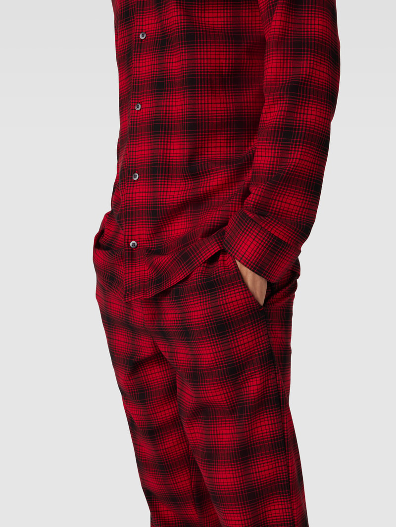 Pyjama mit Allover-Muster in rot