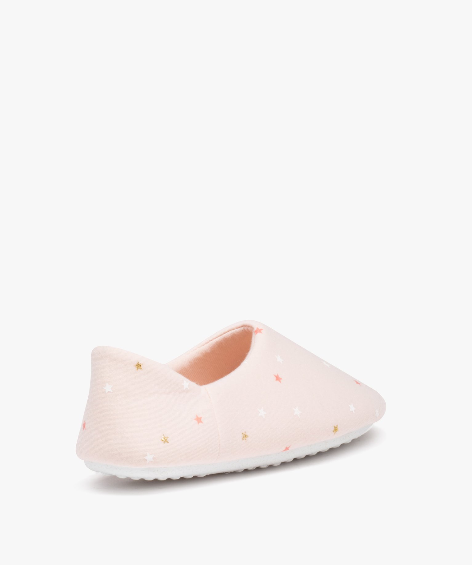 Chaussons femme souples en jersey à motifs rose | GEMO