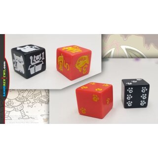 Dungeon Survival Pack: Kitten Adventurers - D6 Dice Set