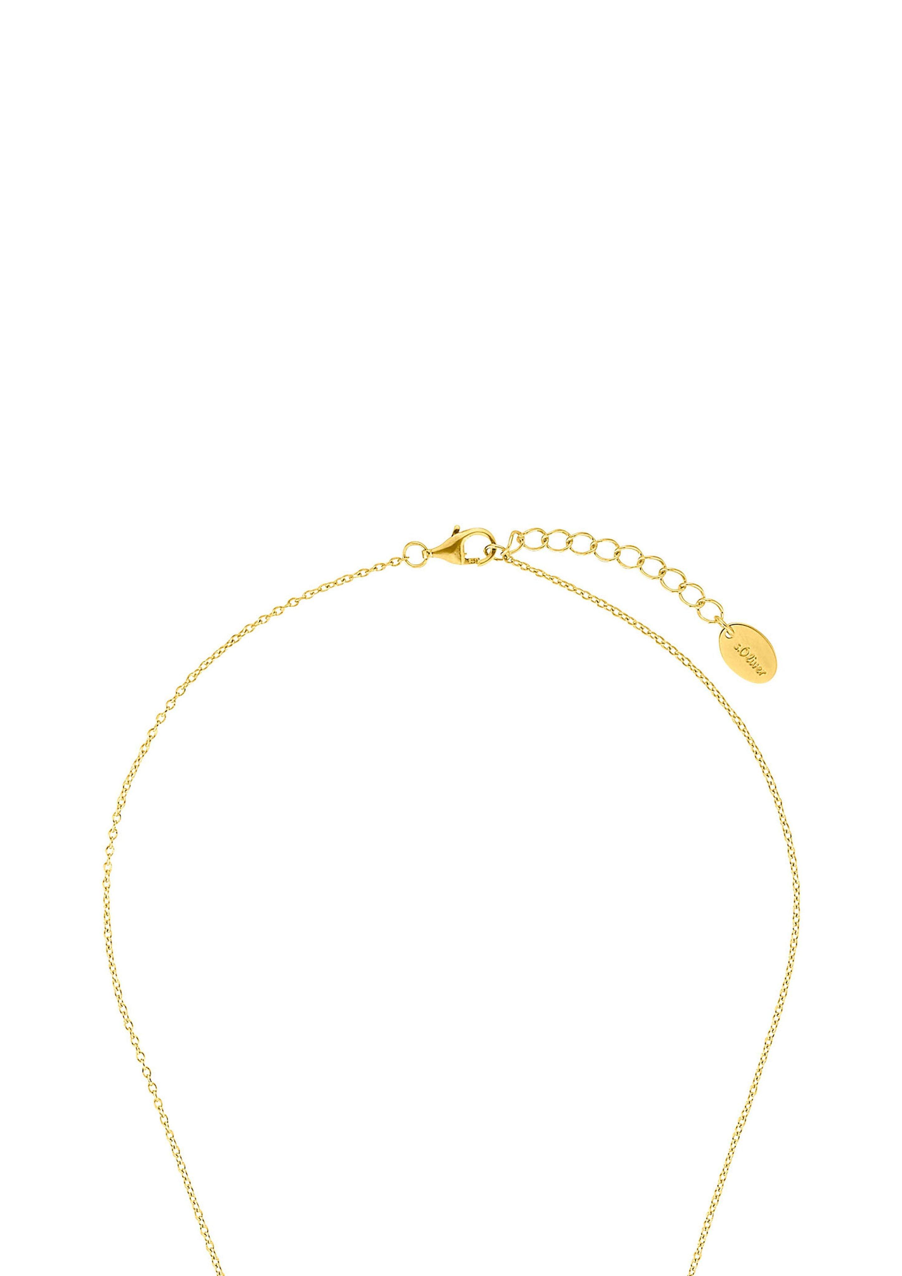 Vergoldete Halskette mit Zirkonia-Anhänger  6009642-19E0