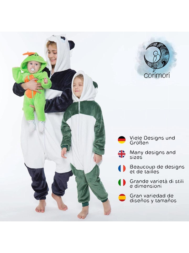 Corimori Onesie Kostüm in Weiß/grau günstig kaufen